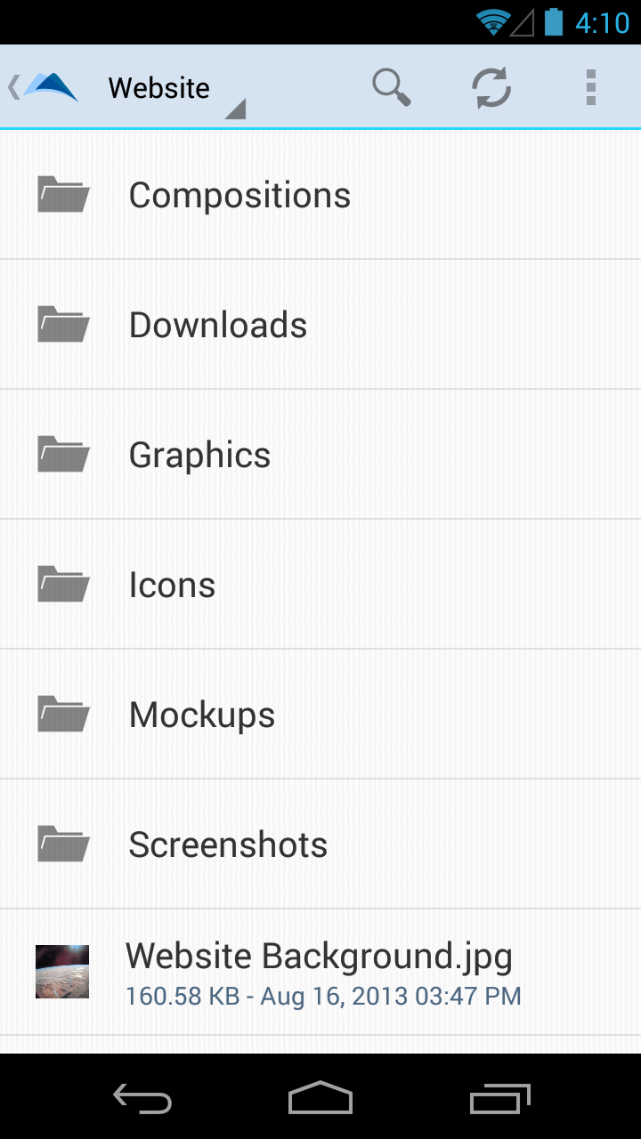 Maginatics Android Client Screenshot Mobile Portrait