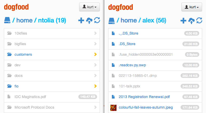 Maginatics Web Client Screenshot Mobile View Permissions