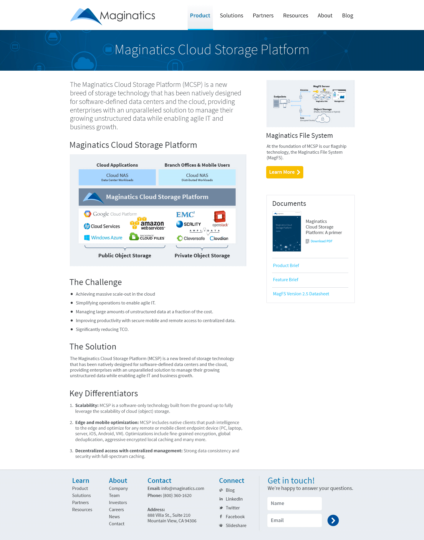 Maginatics Website 2014 Product Page